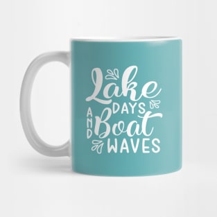 Lake Days and Boat Waves Camping Mug